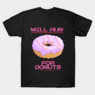 Will run for donuts retro T-Shirt